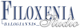 logo - Filoxenia studio Balogiannis- Agios Petros beach - Andros - Cyclades islands - Greece